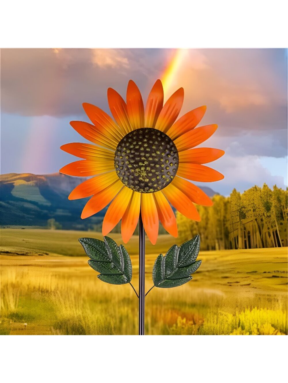 Sunflower Wind Spinner,Garden Windmills and Spinners for Yard